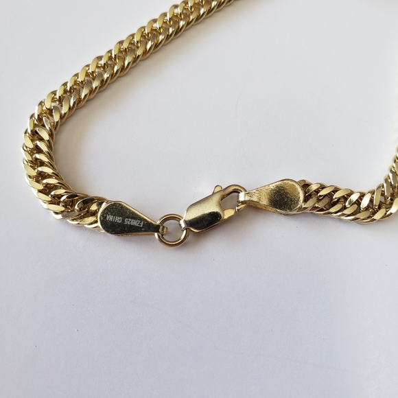 Gold tone 925 sterling silver Chain Necklace - Picture 6 of 11